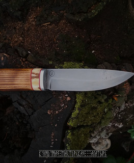 хороший охотничий кованый нож с кликном 10 см из шх 15 купить в Уфе, Башкирия