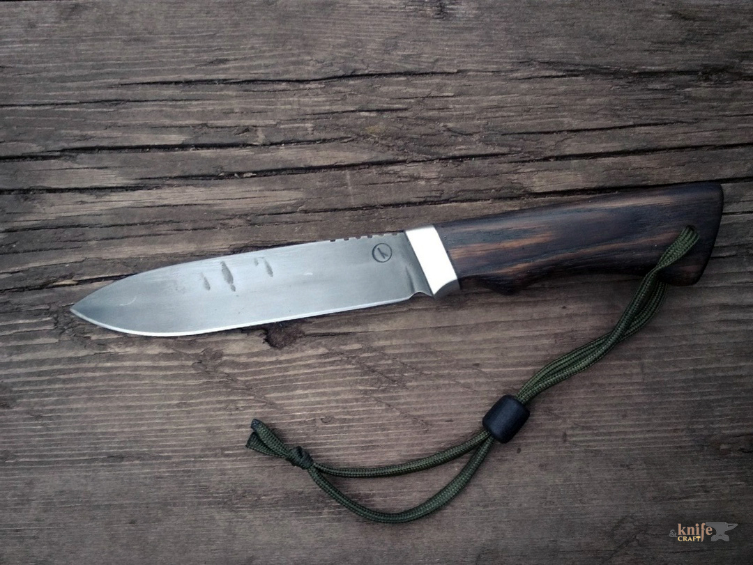 рабочий большой кованый нож для туризма 21 см, рукоятка из дуба ручной работы купить в Башкирии, Уфа