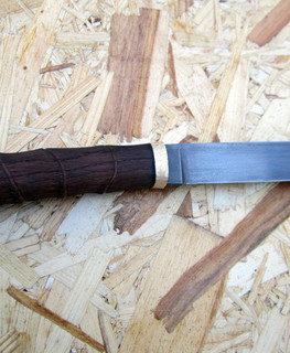 кованый качественный нож 12 см для рыбалки с деревянной рукояткой купить в Краснодаре