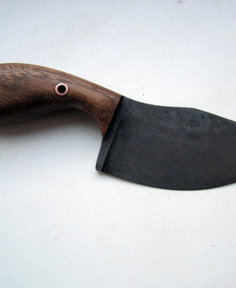 маленький авторский EDC нож фултанг 6 см с рукояткой из дерева коричневого купить в Краснодаре