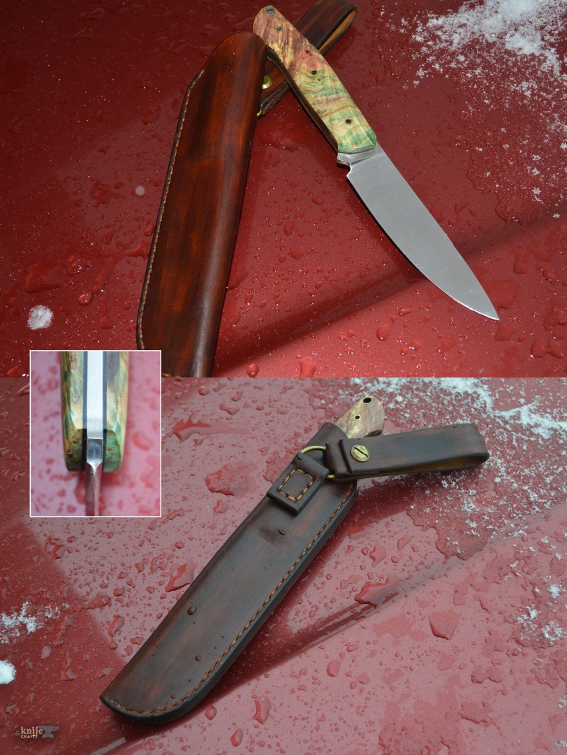 Russian handemade full tang cruiser knife for hunting with Bohler K340 steel