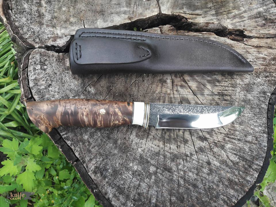 купить охотничий кованый нож скинер из х12мф ручной работы в Стеблеве, Черкасы, Украина