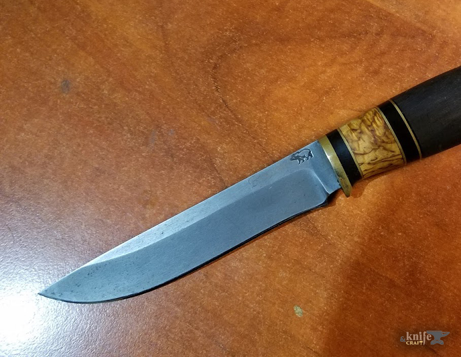 клинок охотничьего ножа после заточки в Запорожье