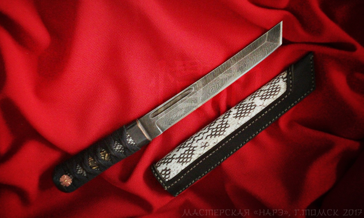 самурайский нож тантоид в японском стиле "Змей" на заказ в Томске 