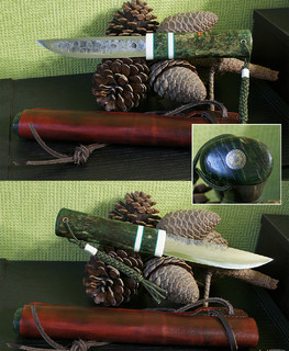 якутский нож для левши кованый из подшипника