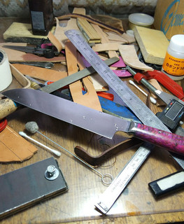 большой кухонный шеф нож ручной работы на заказ в Воркуте, Коми