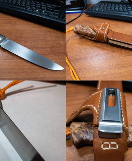 нож ручной работы с ножнами с подвесом для рюкзака в Челябинске