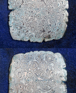 ювелирное мокуме гане из серебра 925 - шакудо-шибучи