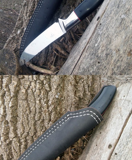 черный нож охотничий шкуросъемный из стали Бохлер S390 в Тамбове