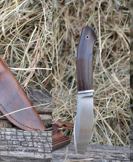 нож ручной работы канадского типа рукоятка орех