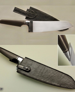 Кухонный нож сантоку из N690 и блэквуда (гренадил) от Даниил Masamune