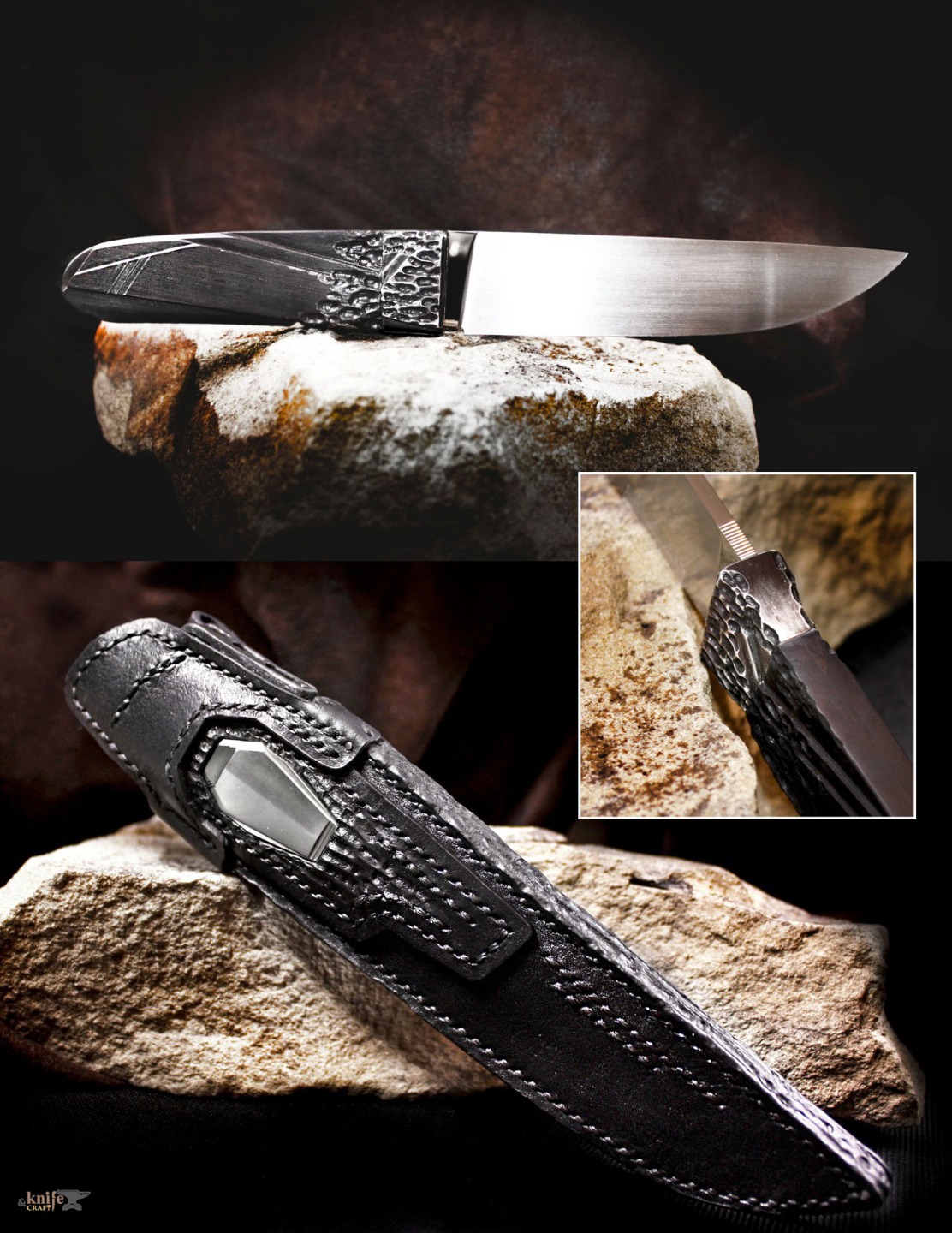 Нож "Recharger" из N690 и блэквуда от Даниил Masamune
