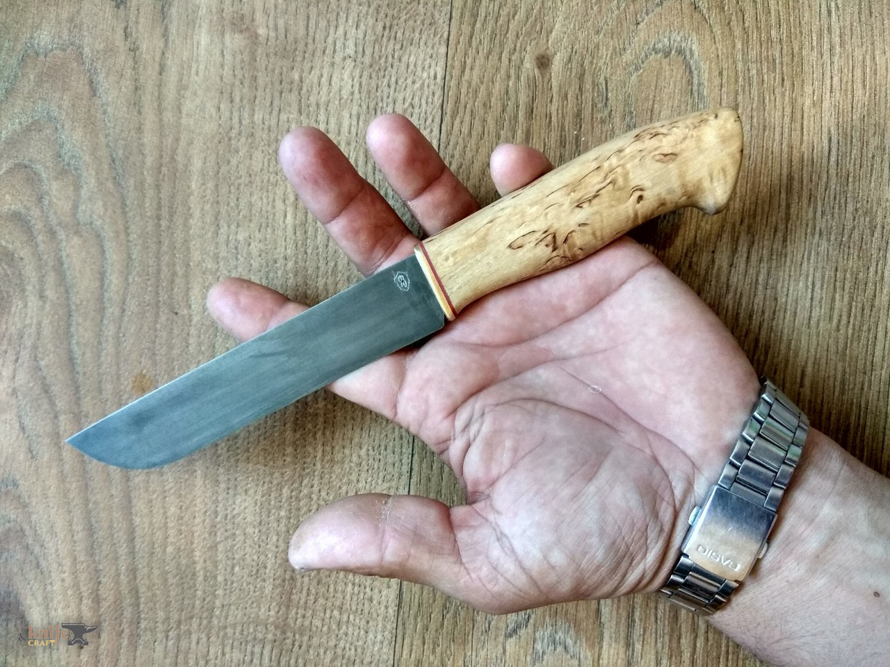 кованый практичный нож для туризма, леса и рыбалки ручной работы в Крымске, Краснодар